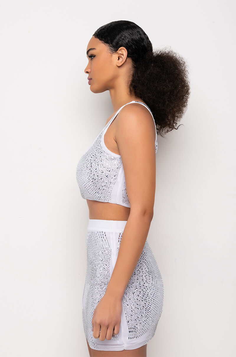 BODIED RHINESTONE CROP TOP