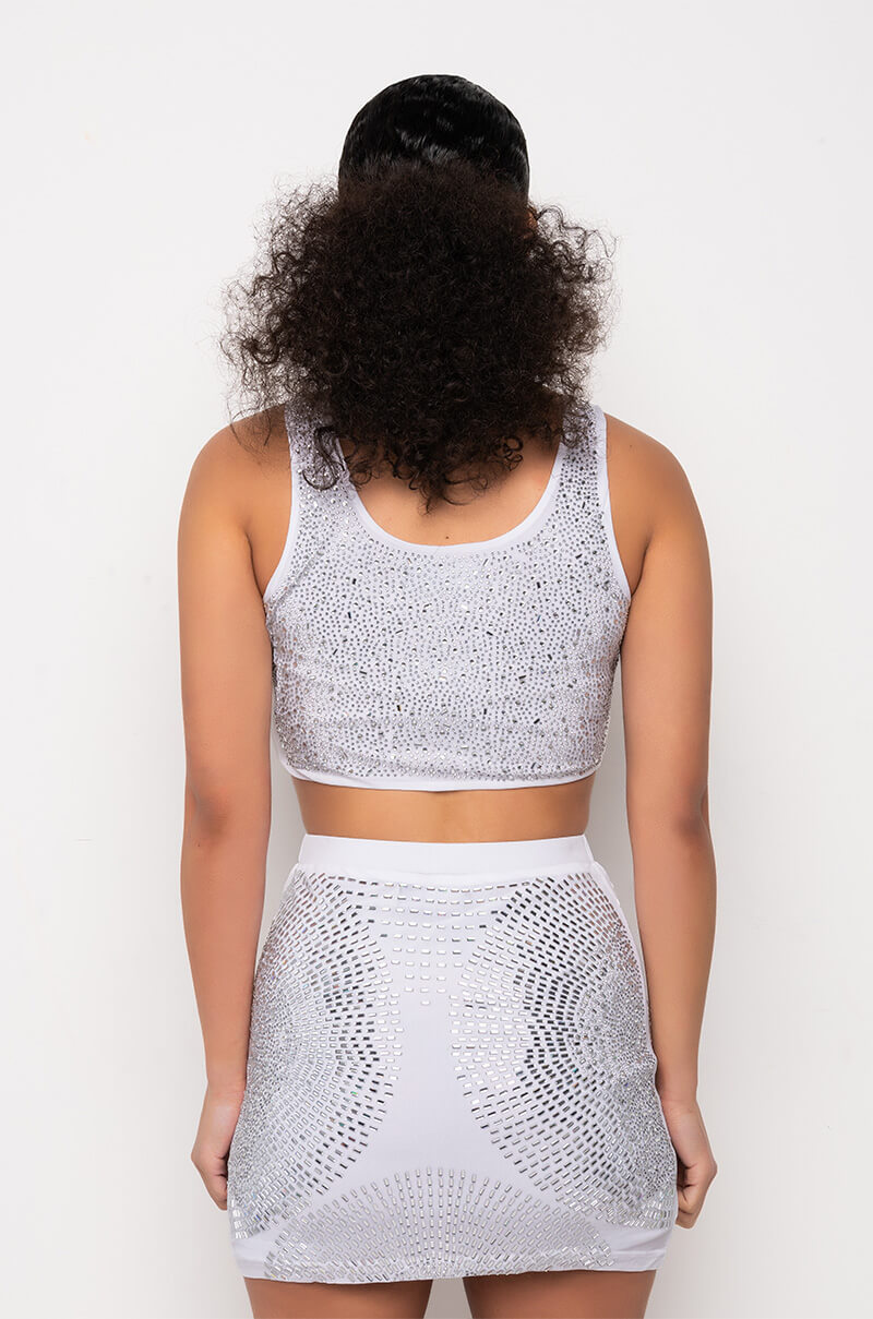 BODIED RHINESTONE CROP TOP