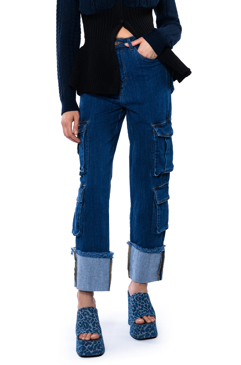 BON SOIR STRAIGHT CARGO JEANS