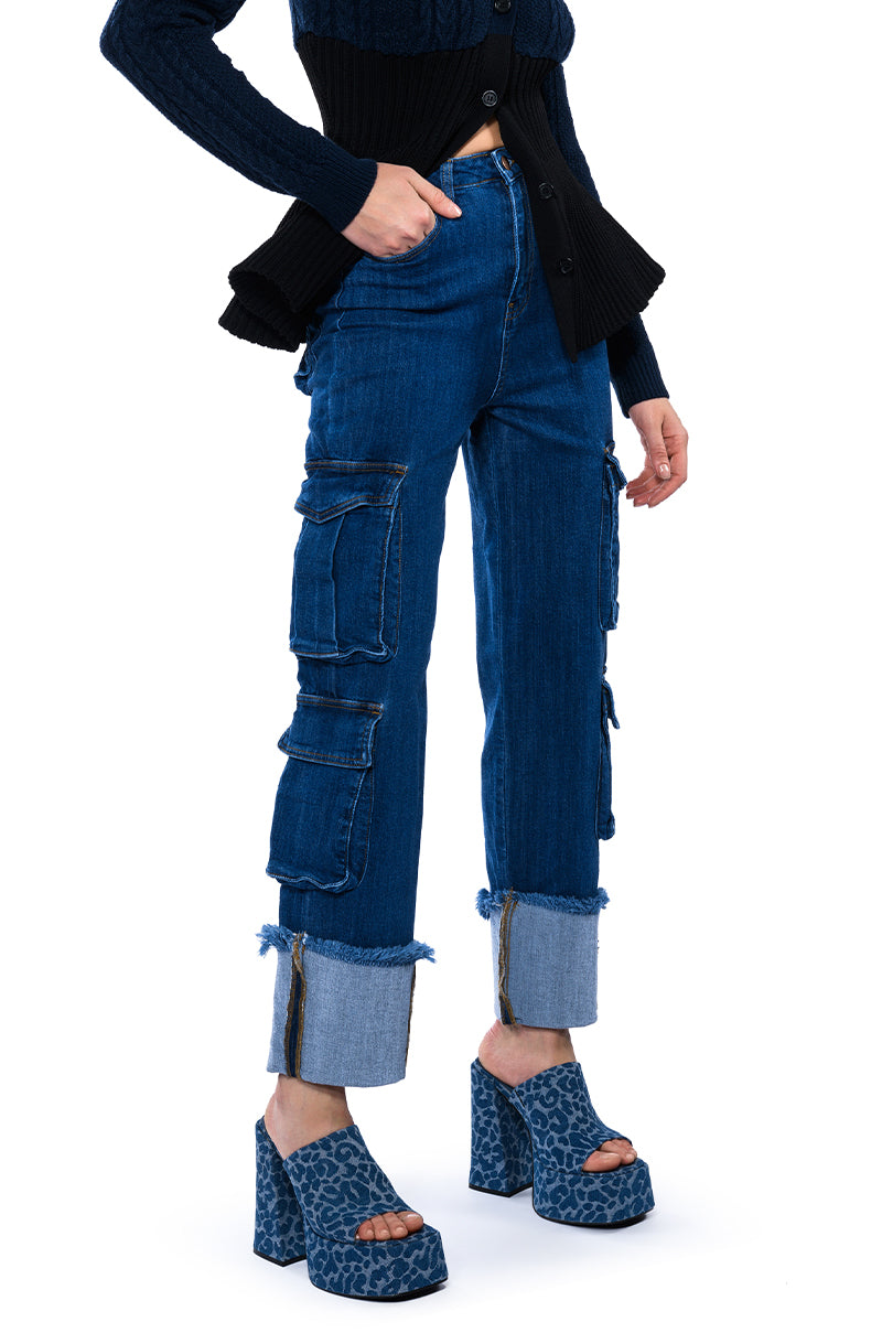 BON SOIR STRAIGHT CARGO JEANS
