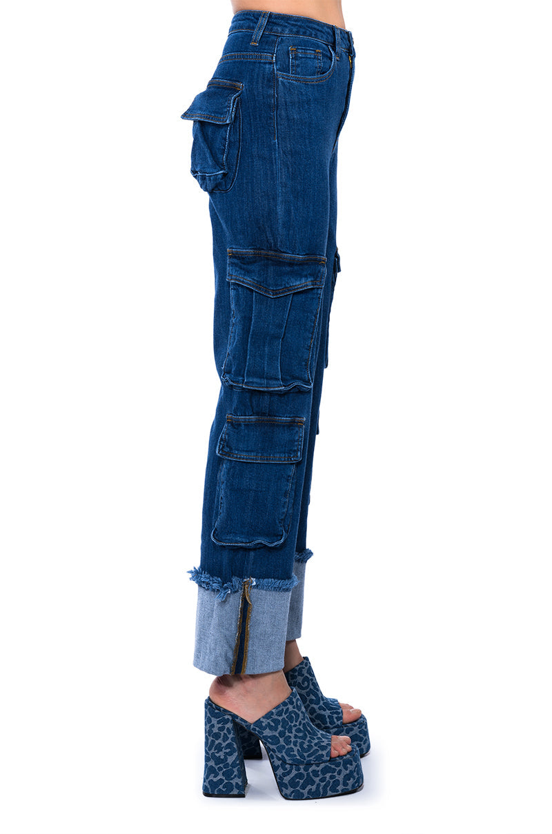 BON SOIR STRAIGHT CARGO JEANS