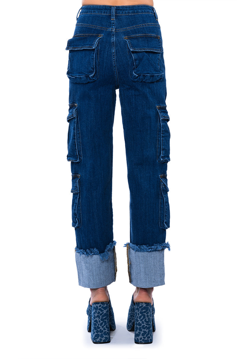 BON SOIR STRAIGHT CARGO JEANS