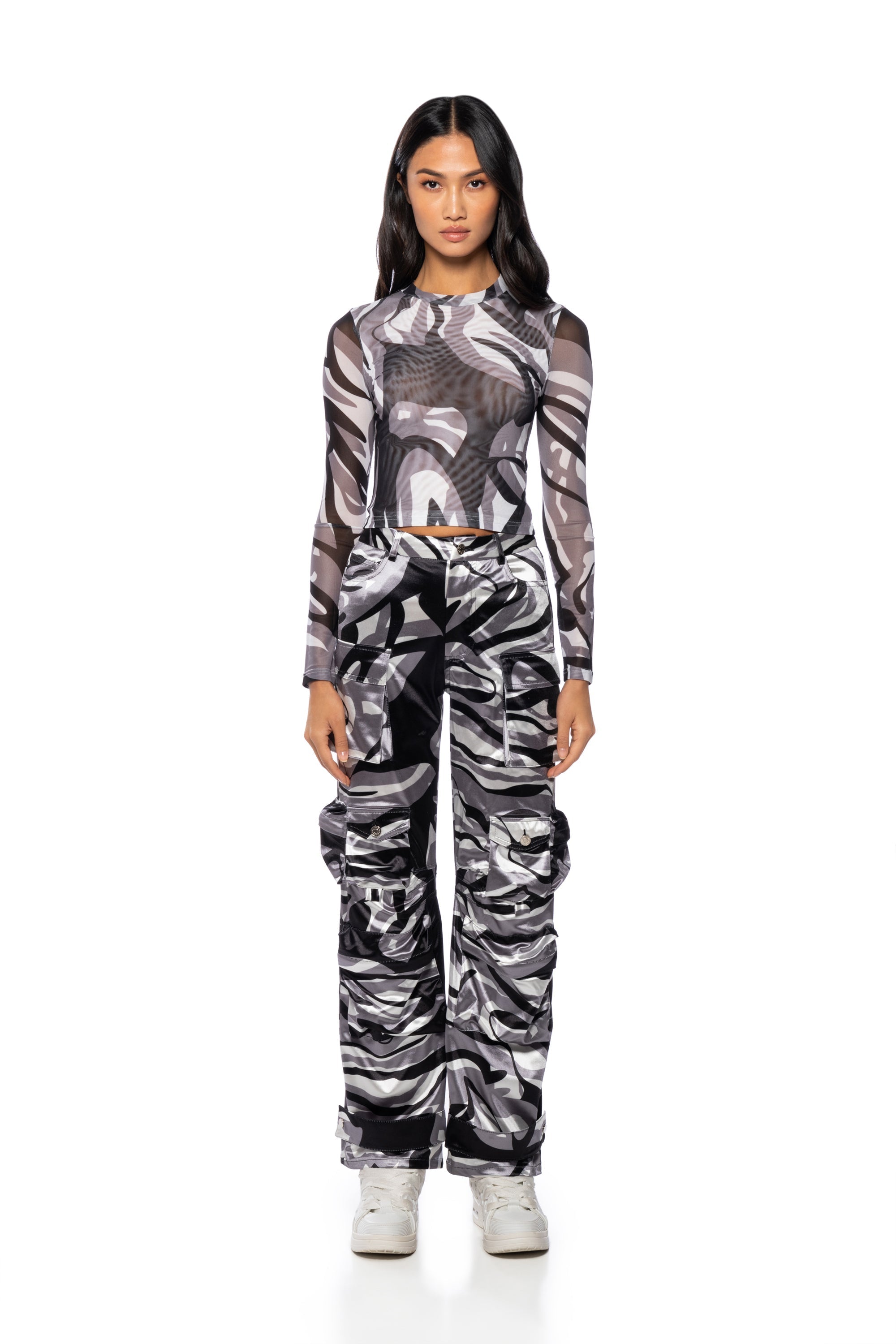BONNE SOIREE CAMO CARGO PANTS
