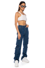 BON SOIR STRAIGHT CARGO JEANS