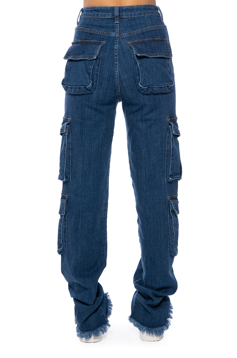 BON SOIR STRAIGHT CARGO JEANS