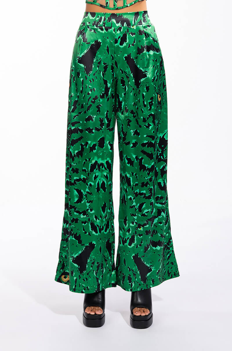 BORN TO BE WILD SATIN PALAZZO PANT