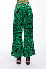 BORN TO BE WILD SATIN PALAZZO PANT