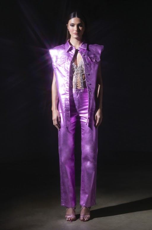 PURPLE HAZE METALLIC STRETCH VEST