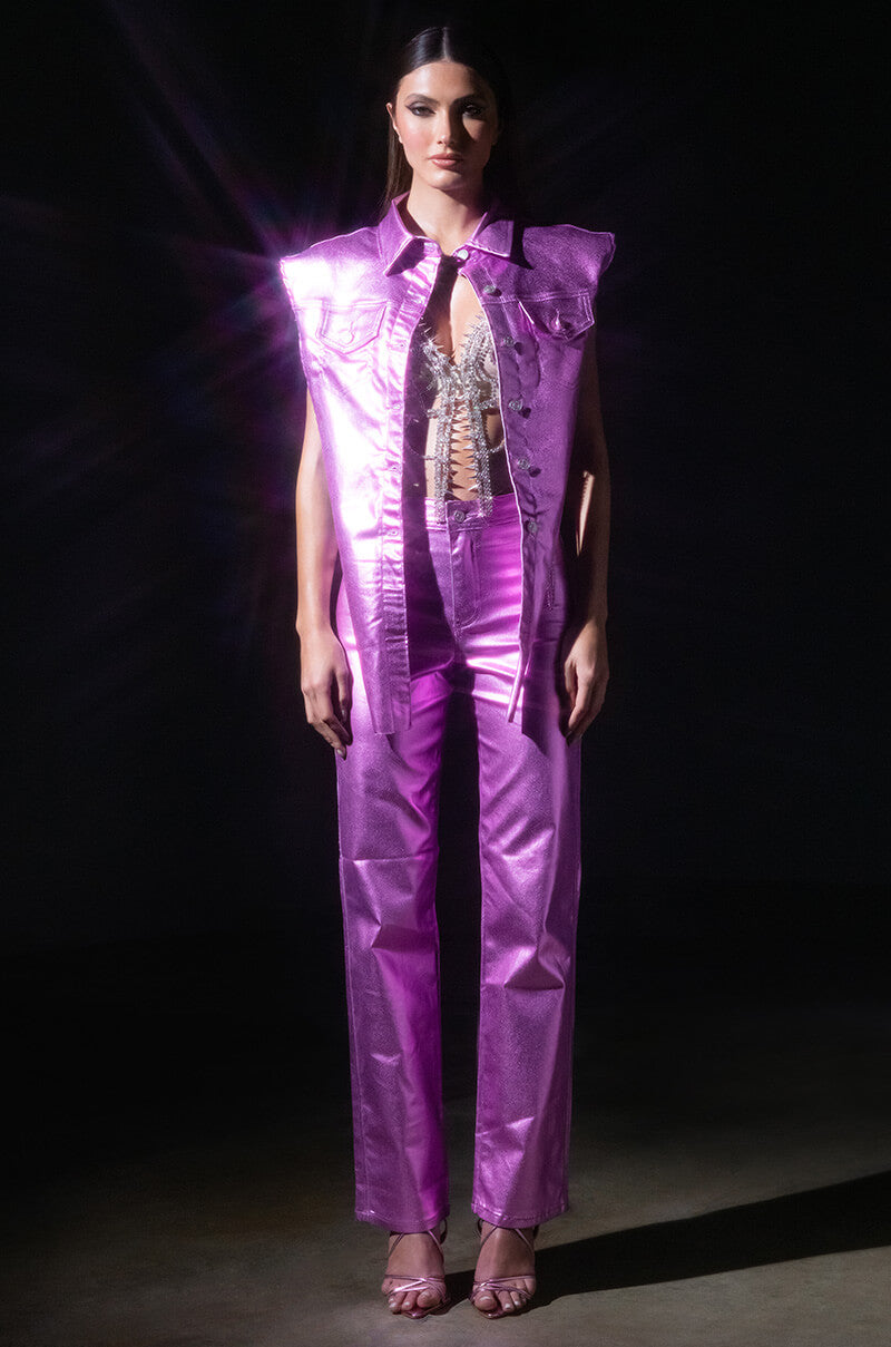 PURPLE HAZE METALLIC STRETCH VEST
