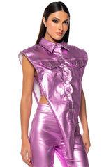 PURPLE HAZE METALLIC STRETCH VEST