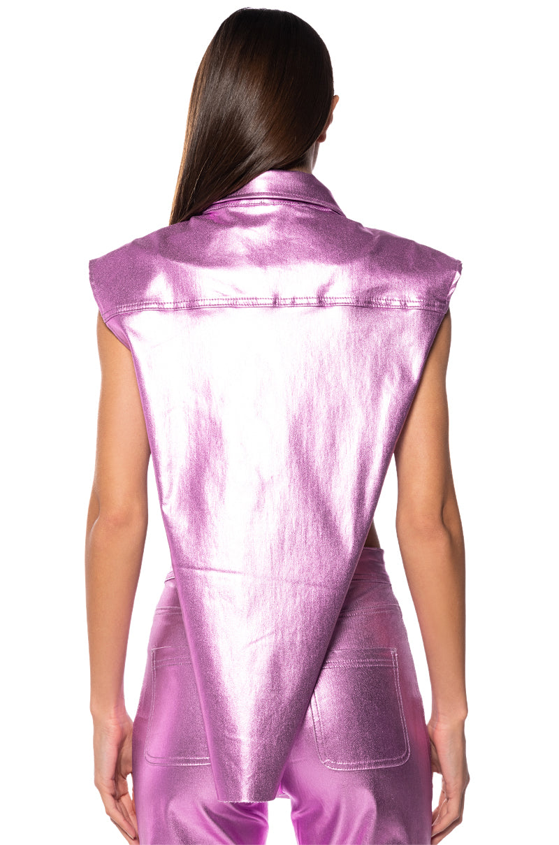 PURPLE HAZE METALLIC STRETCH VEST