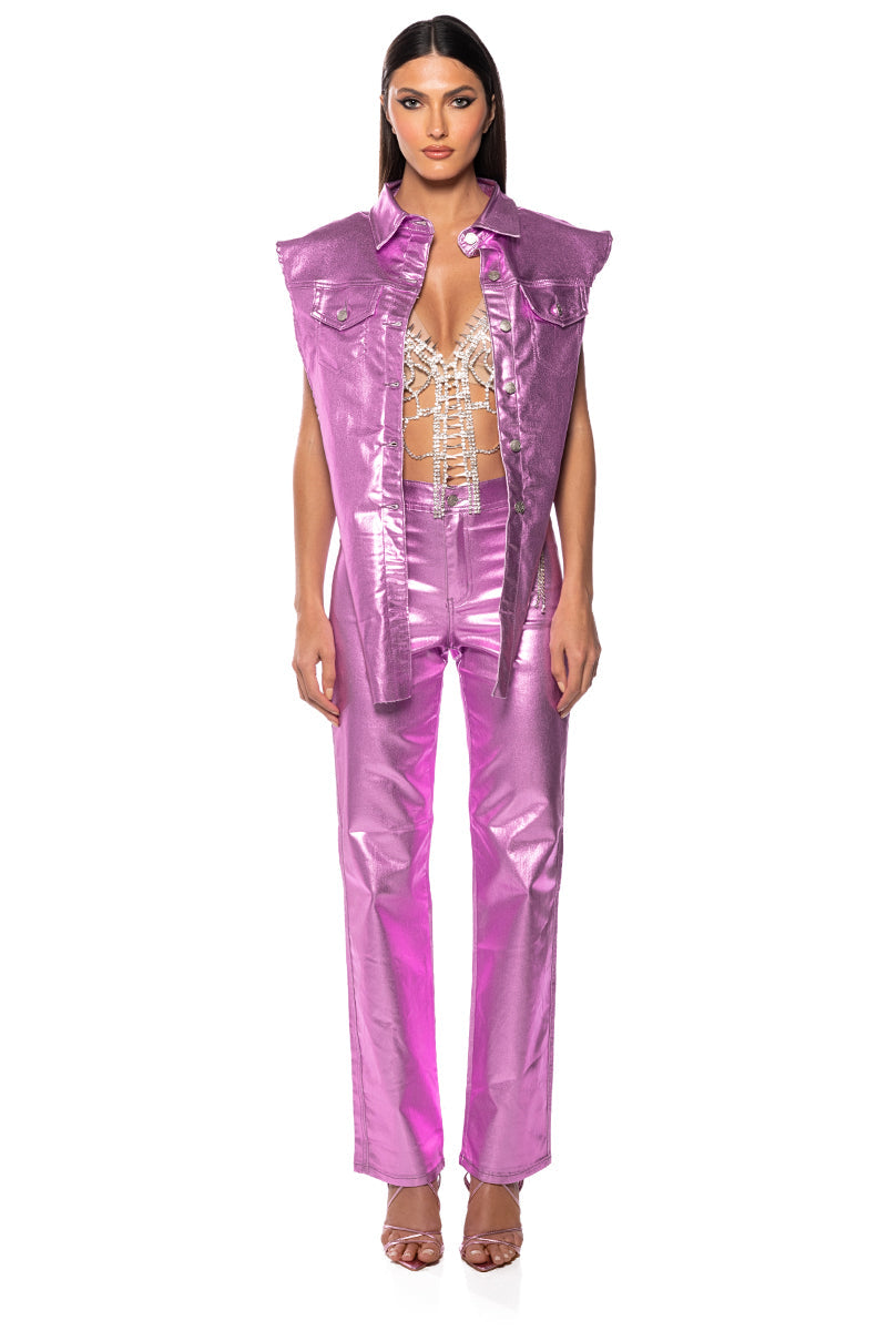 PURPLE HAZE METALLIC STRETCH VEST