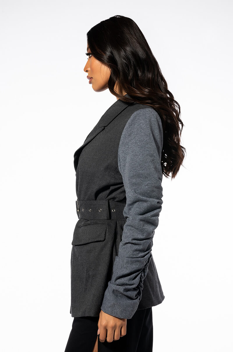 SWEATSHIRT SLEEVE BLAZER