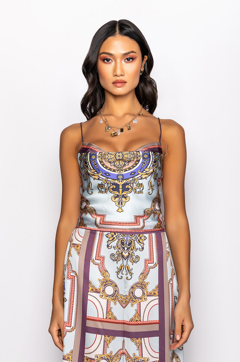 BOSS UP HALTER TOP BLOUSE