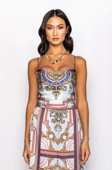 BOSS UP HALTER TOP BLOUSE
