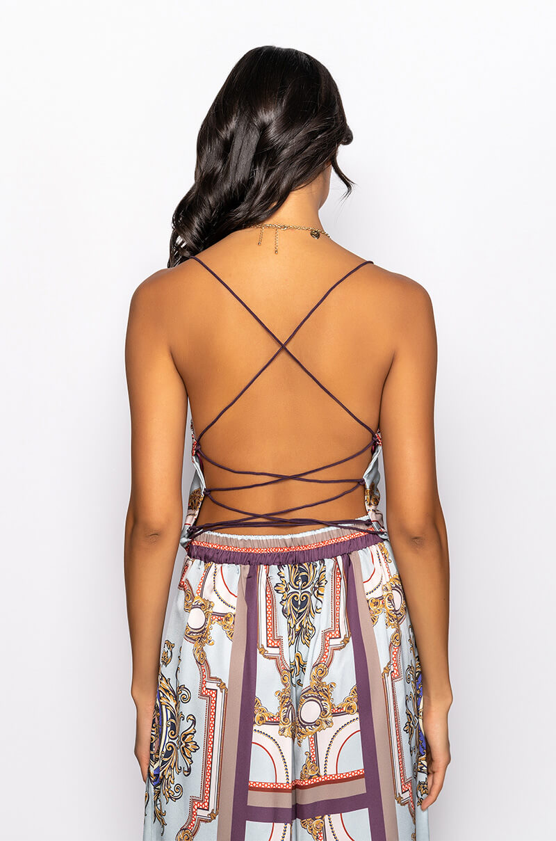 BOSS UP HALTER TOP BLOUSE