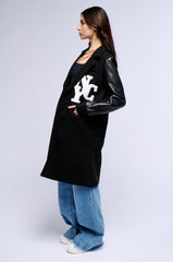 BRENTWOOD VARSITY TRENCH JACKET IN BLACK