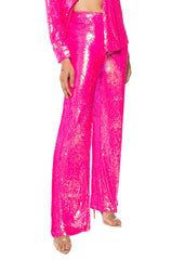 BRIGHT BRIGHT PINK SEQUIN TROUSER
