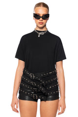 STORM BUCKLE DETAIL OVERSIZED T SHIRT