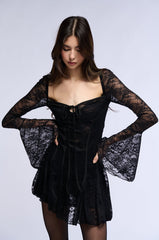 BROOKE DAINTY LACE MINI DRESS