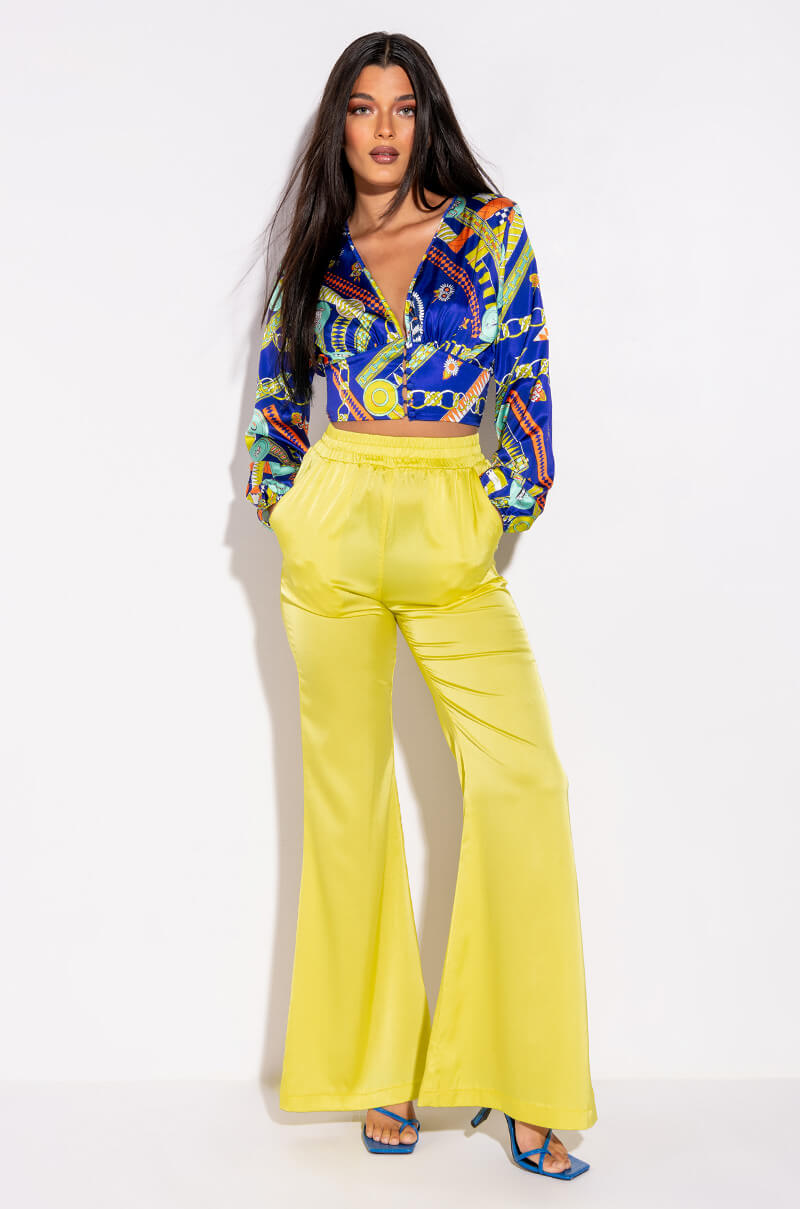 NARA DEEP V BUTTON UP BLOUSE