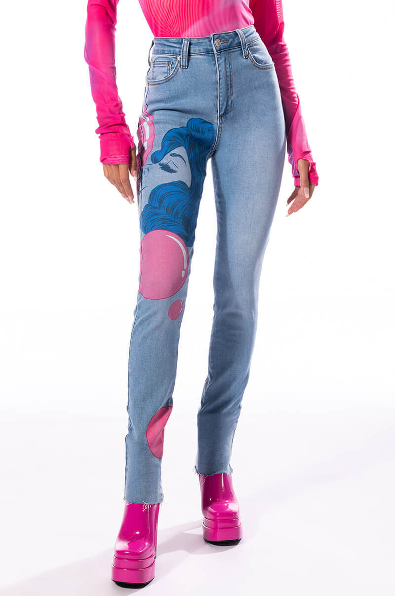 BUBBLE GUM SKINNY JEANS