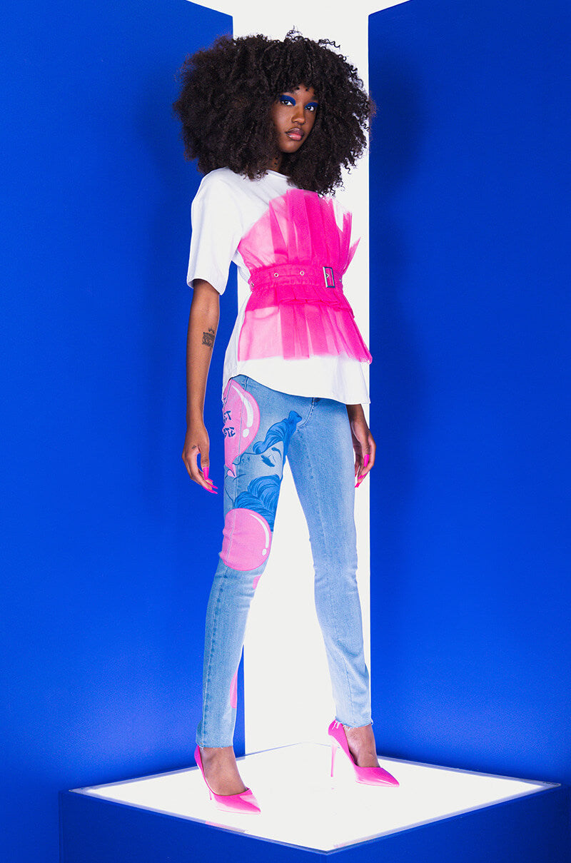 BUBBLE GUM SKINNY JEANS