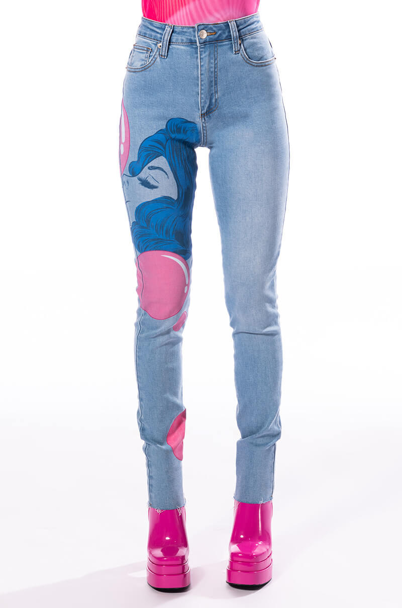BUBBLE GUM SKINNY JEANS