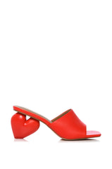 BUBBLE HEART RED NOVELTY HEEL SANDAL