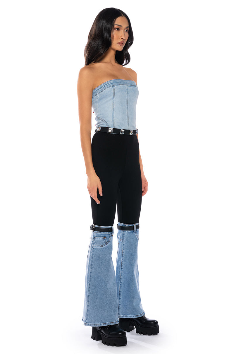 BUCKLE UP DENIM BOOT LEGGING