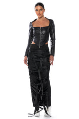 BUCKLE UP MAXI SKIRT