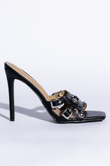 STILETTO MULE SANDAL IN BLACK