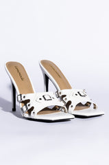 STILETTO MULE SANDAL IN WHITE