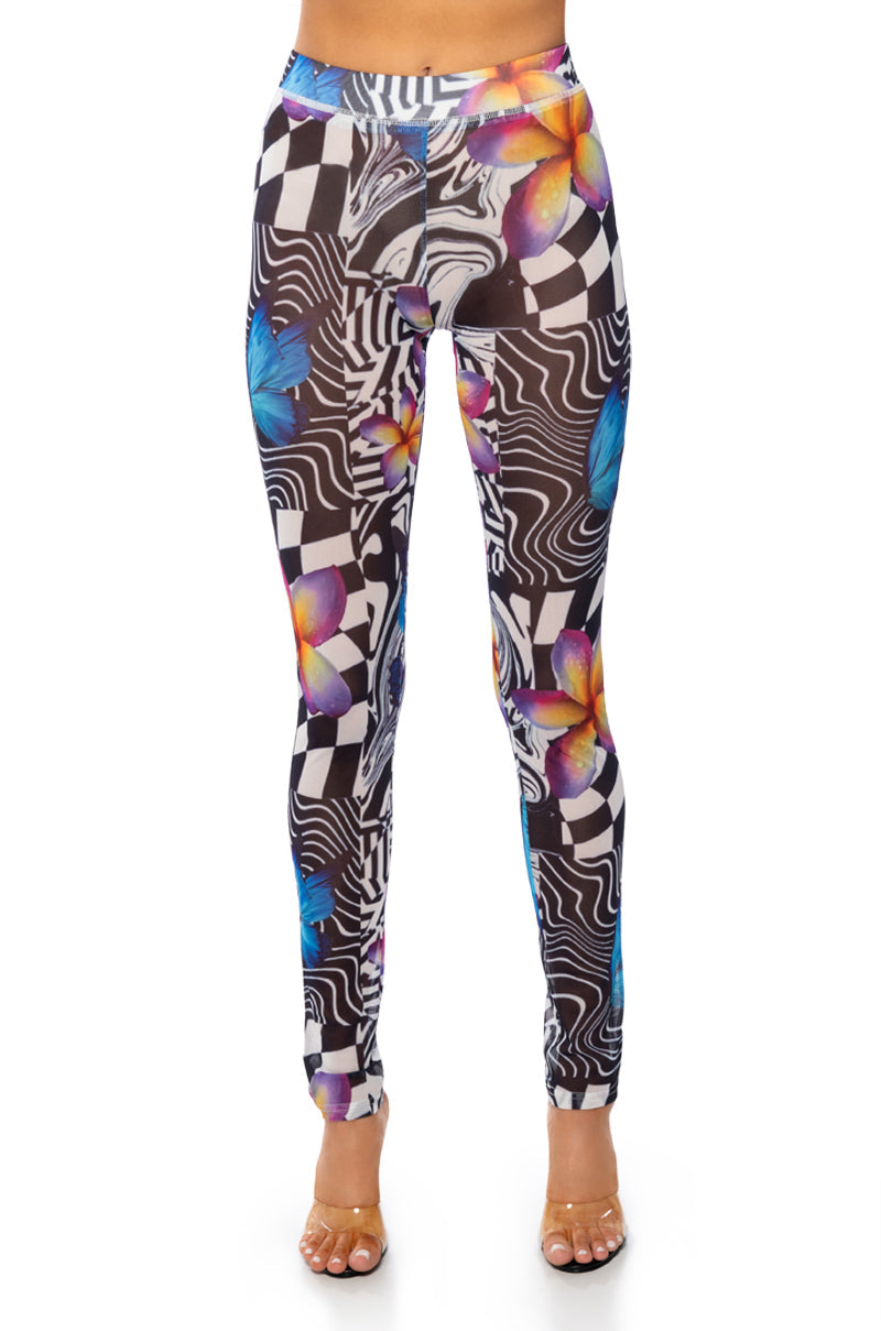 BUTTERFLY TEARS MESH LEGGING