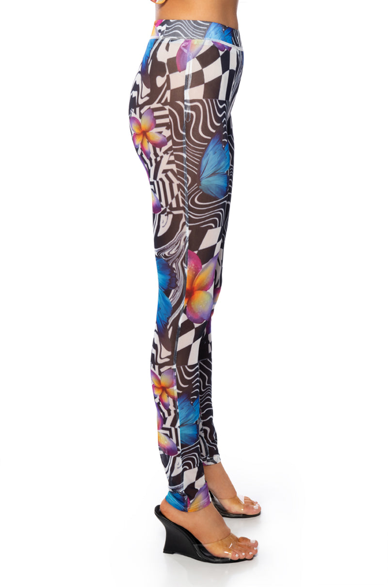 BUTTERFLY TEARS MESH LEGGING