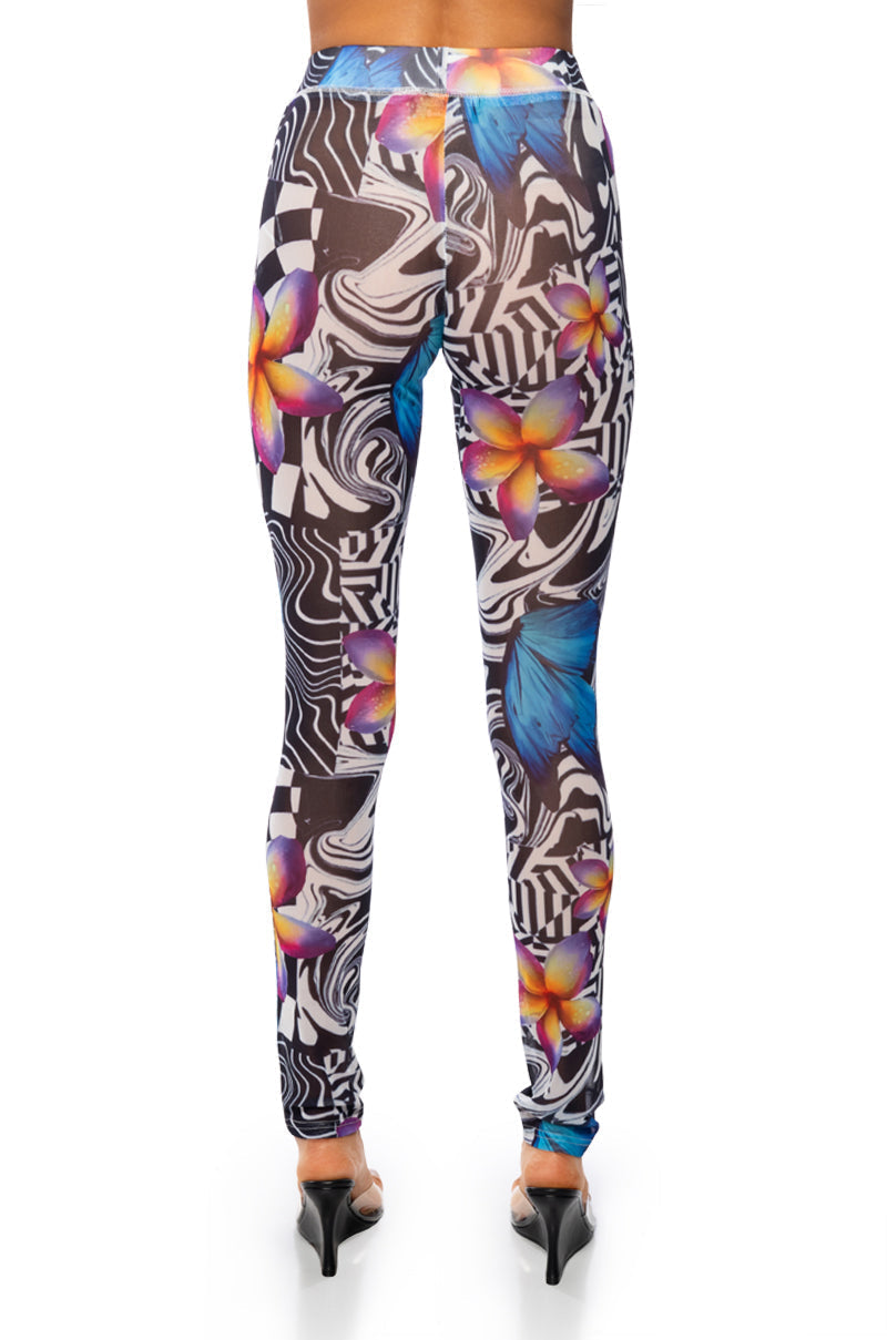 BUTTERFLY TEARS MESH LEGGING