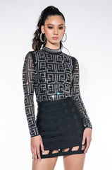 CAGE BANDAGE MINI SKIRT