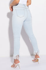 CALIFORNIA DREAMS FRINGE SKINNY JEANS