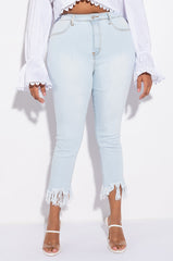 CALIFORNIA DREAMS FRINGE SKINNY JEANS