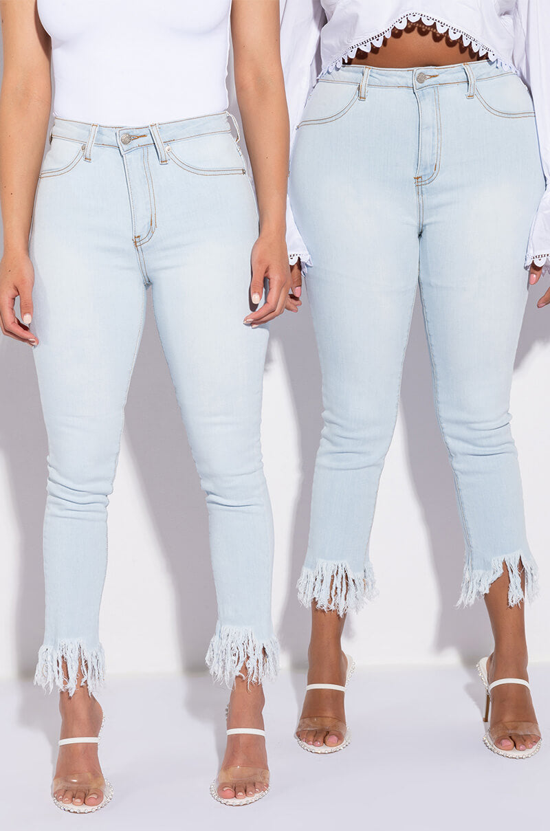 CALIFORNIA DREAMS FRINGE SKINNY JEANS