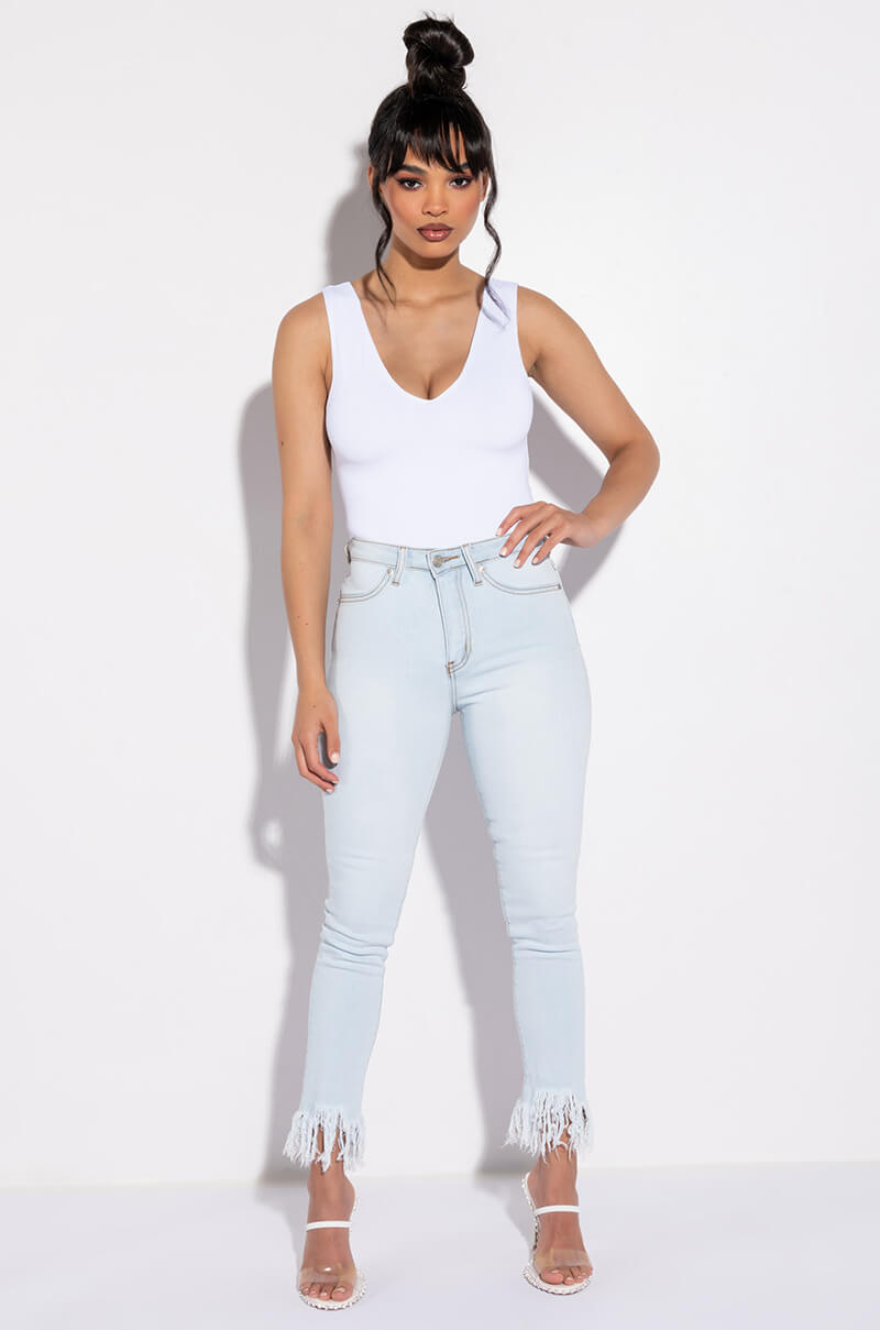 CALIFORNIA DREAMS FRINGE SKINNY JEANS