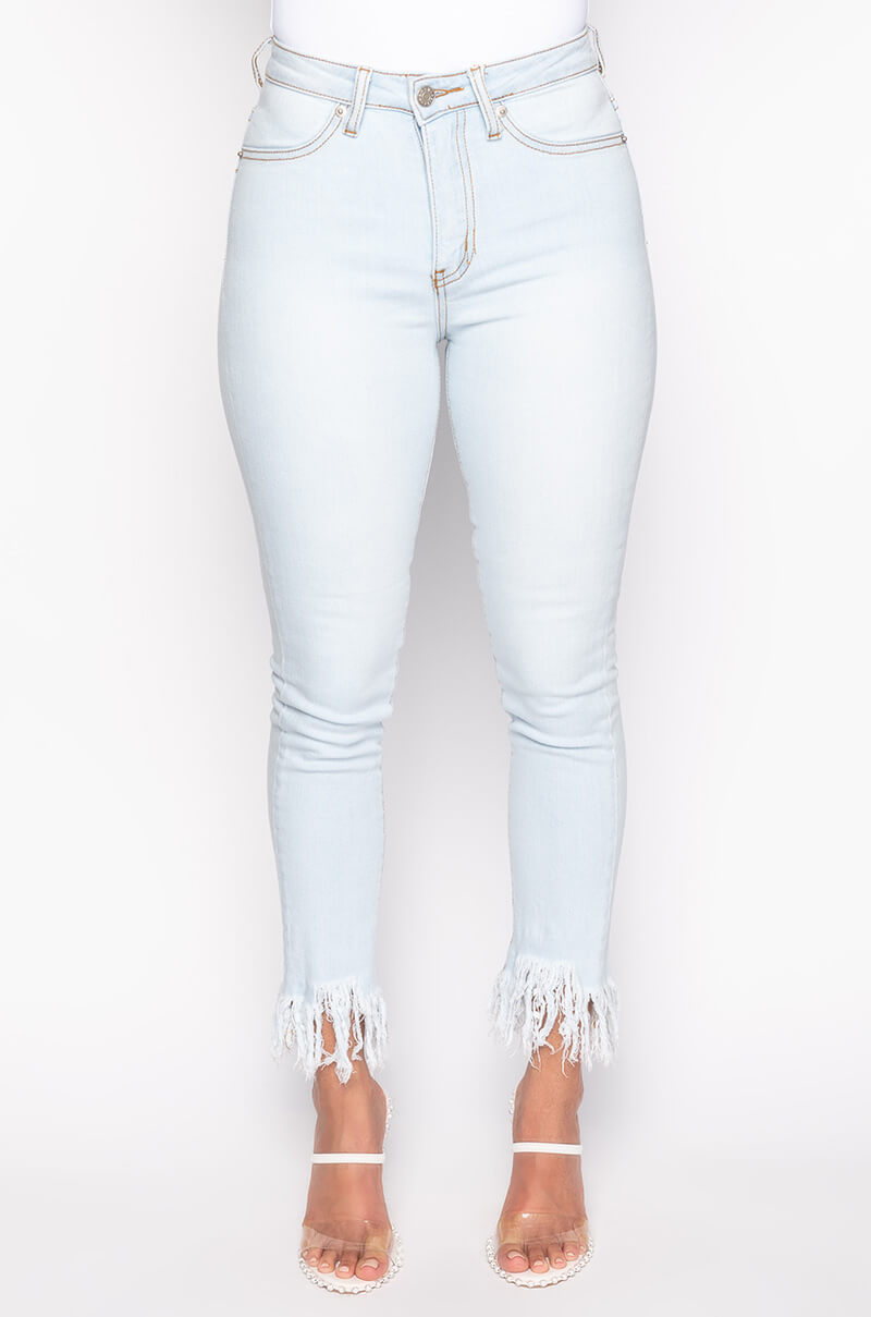 CALIFORNIA DREAMS FRINGE SKINNY JEANS