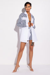 CALL BACK LATER COLORBLOCK POPLIN BUTTON DOWN
