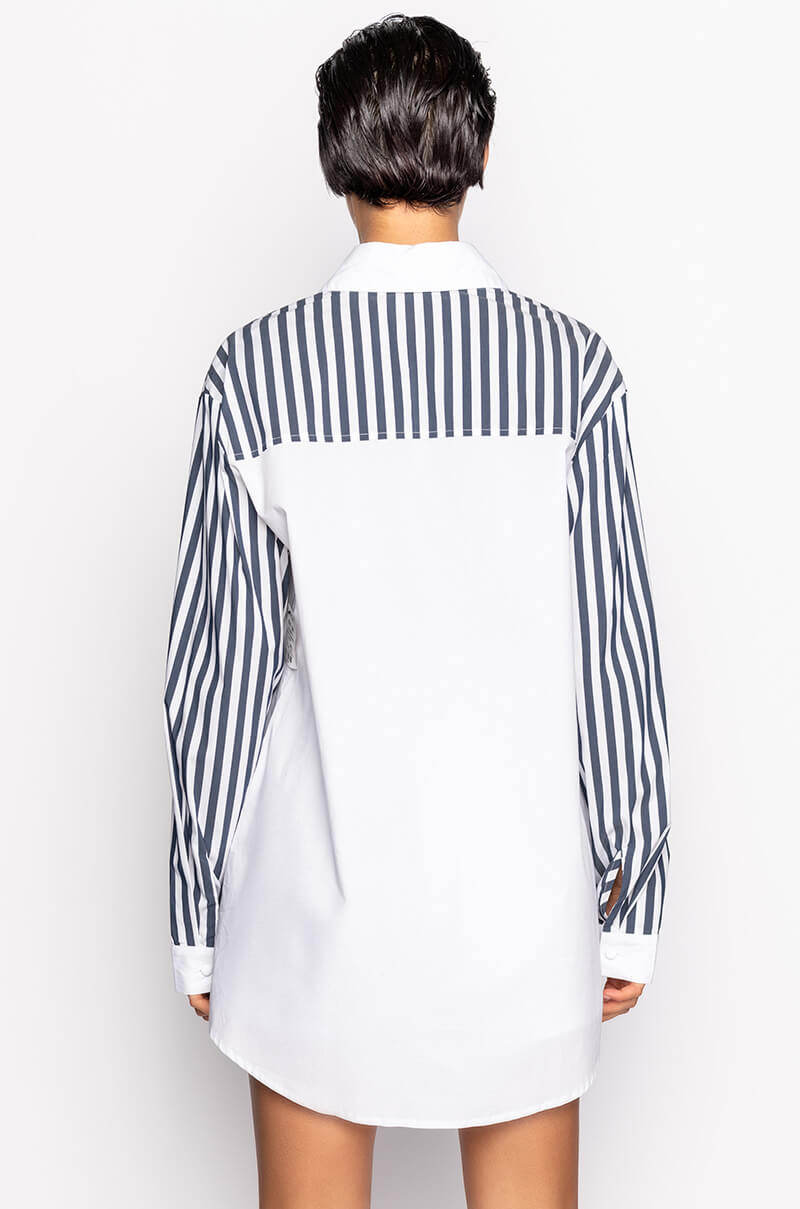 CALL BACK LATER COLORBLOCK POPLIN BUTTON DOWN