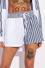 CALL BACK LATER COLORBLOCK POPLIN SHORT