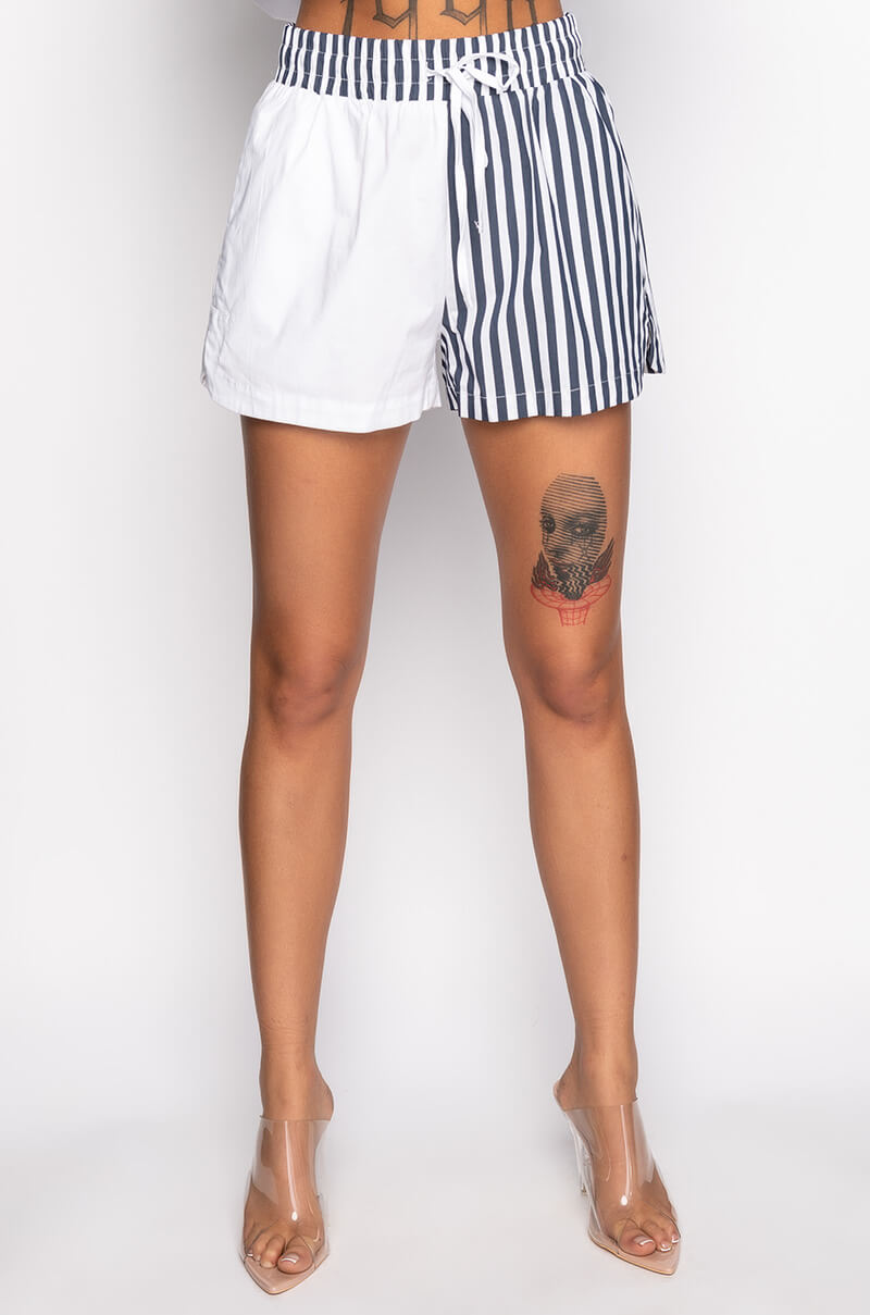 CALL BACK LATER COLORBLOCK POPLIN SHORT