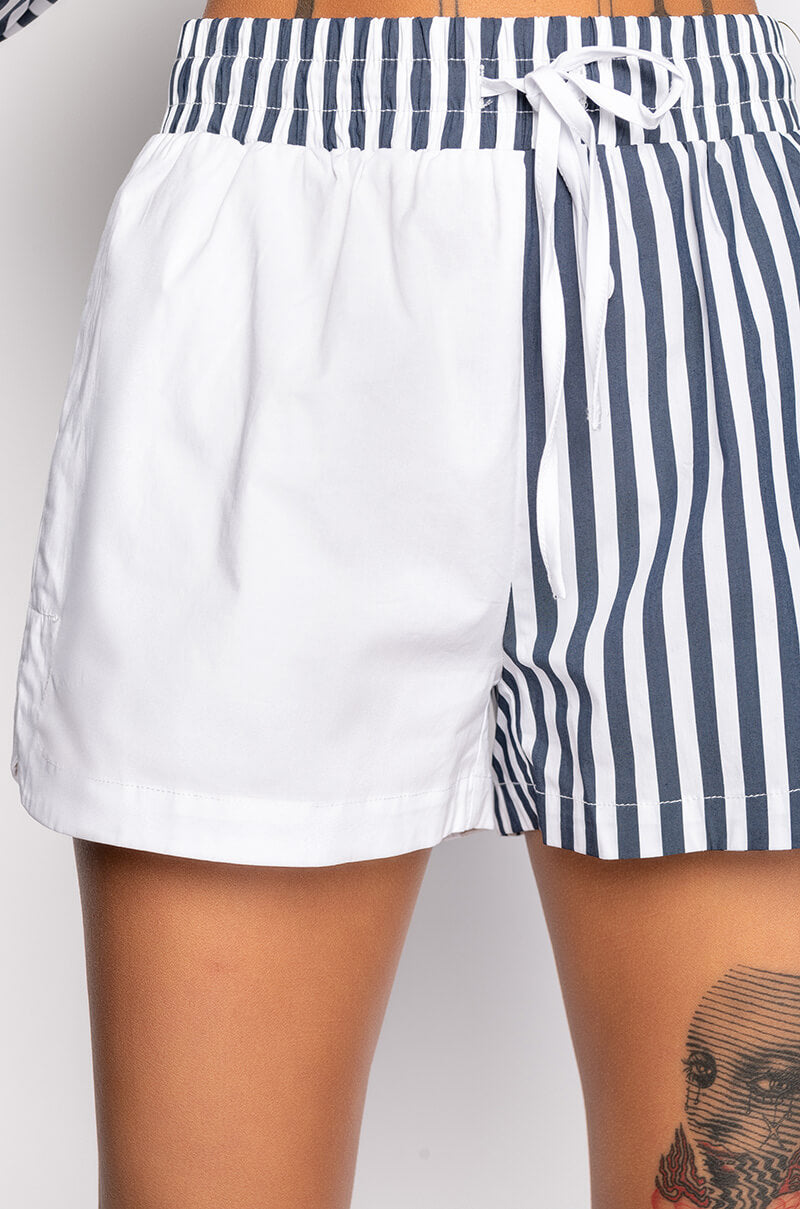 CALL BACK LATER COLORBLOCK POPLIN SHORT