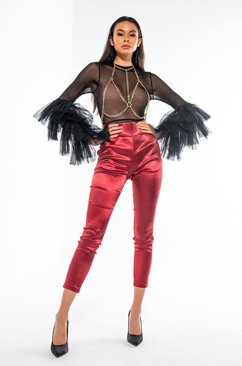 CALL ME BABY SATIN TROUSER