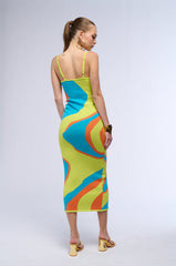 CALL ME CRAZY KNIT MIDI DRESS