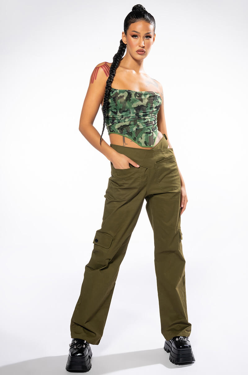 CAMO MESH CORSET